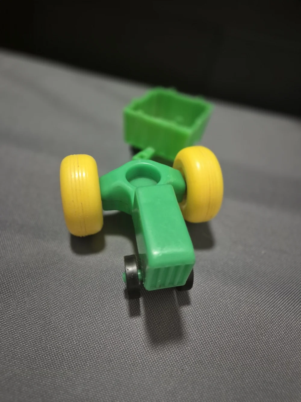 VTG Fisher Price Little People Green Tractor Cart Set